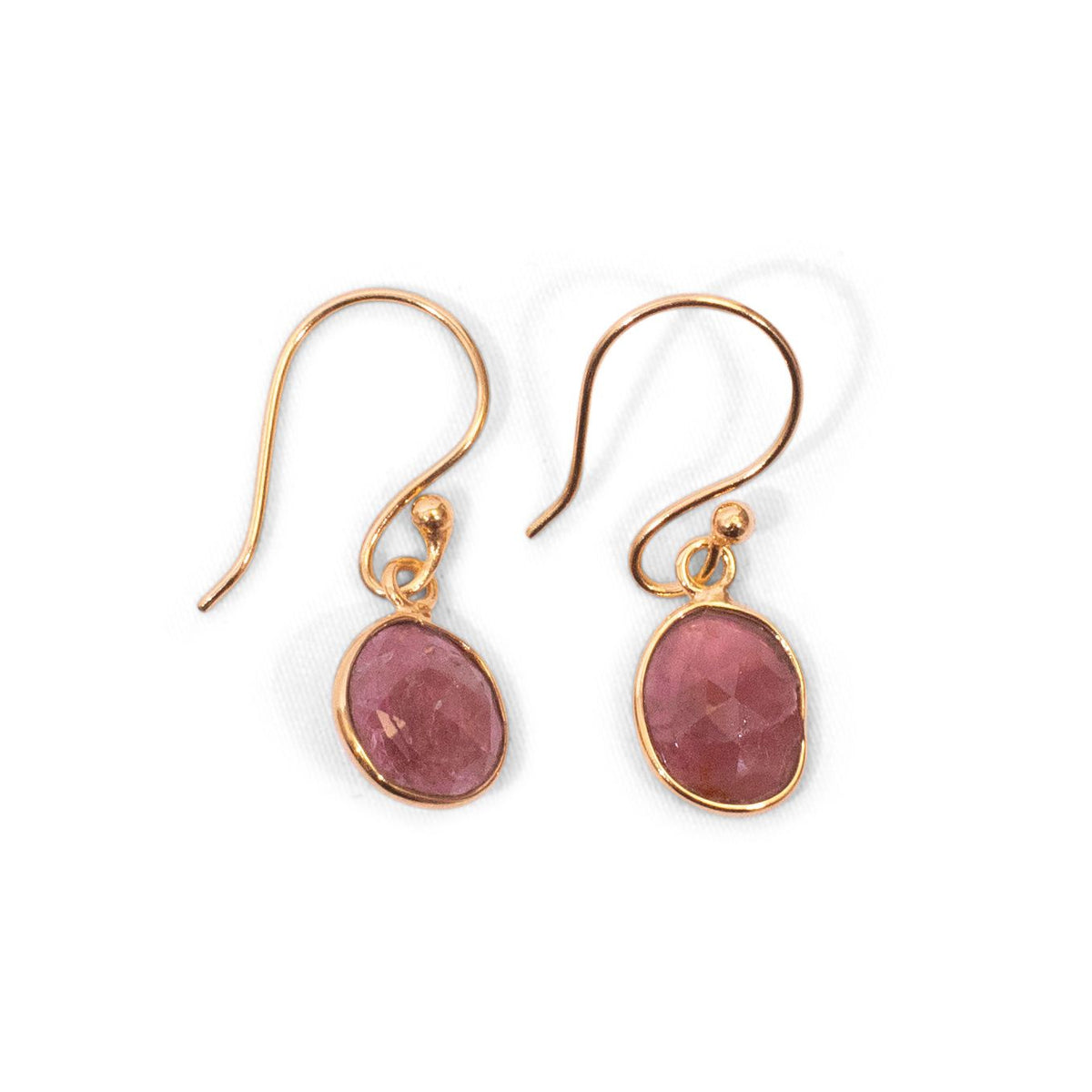 Watermelon Tourmaline Drop Earrings may vary