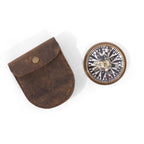 Compass with Leather Pouch