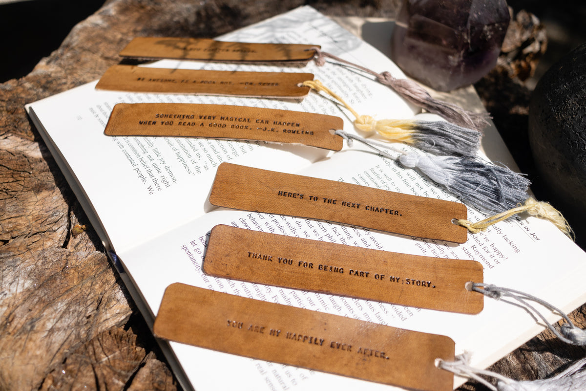 A Well-Read Woman Leather Bookmark