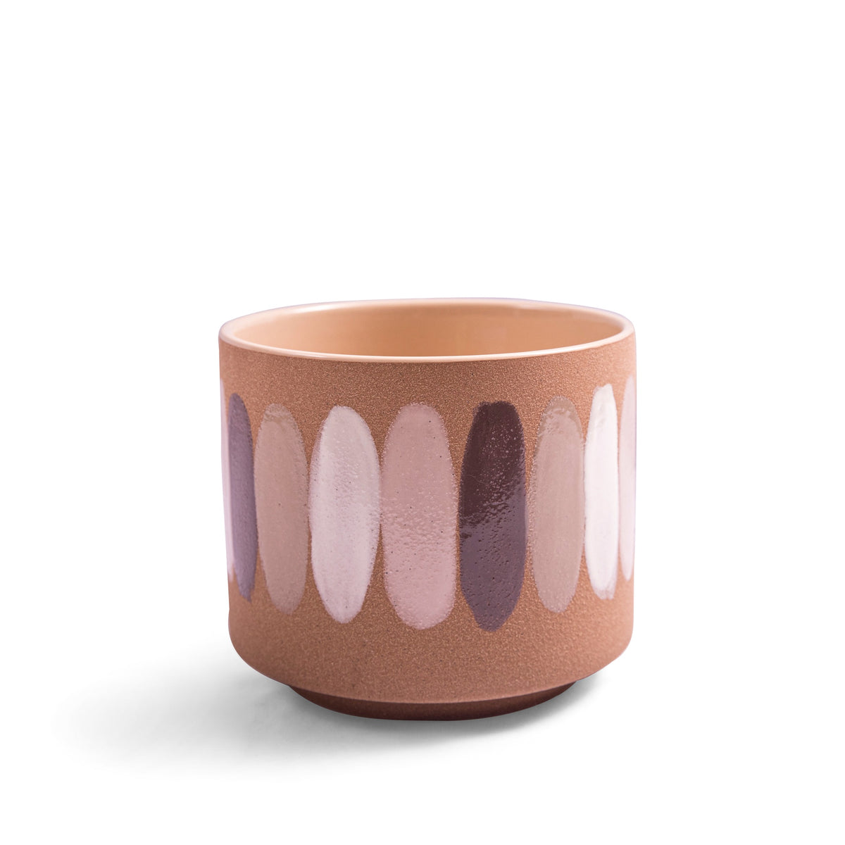 ***Ceramic Planter with Paint Strokes 7.5" x 7.5" x 6"