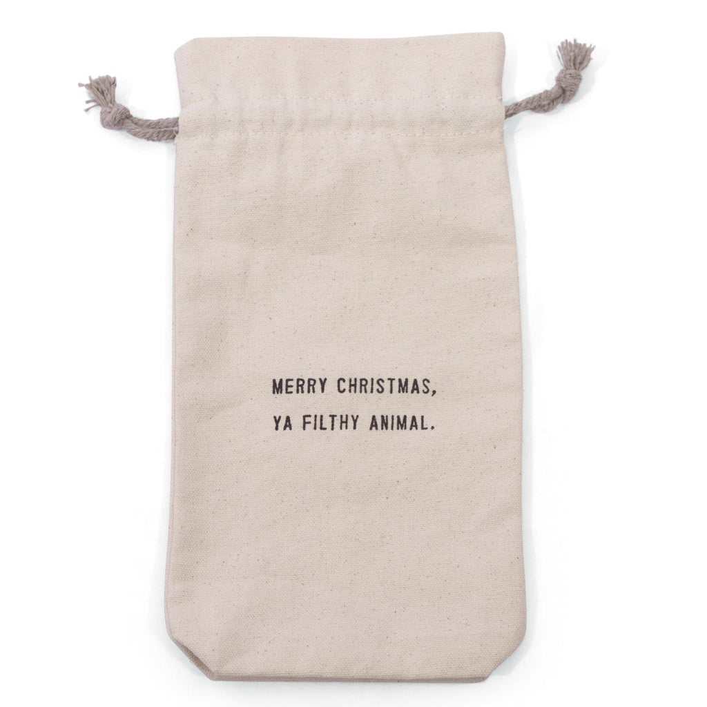 Merry Christmas Ya Filthy Animal Seasonal Wine Bag