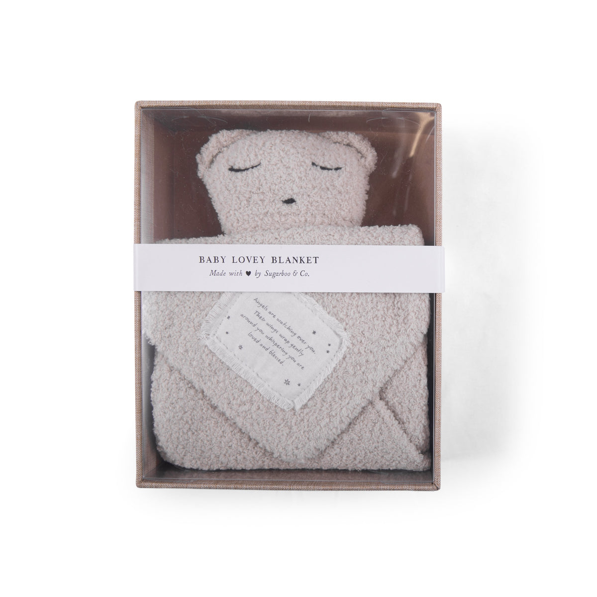 Angels are watching Bear Baby Lovey Blanket
