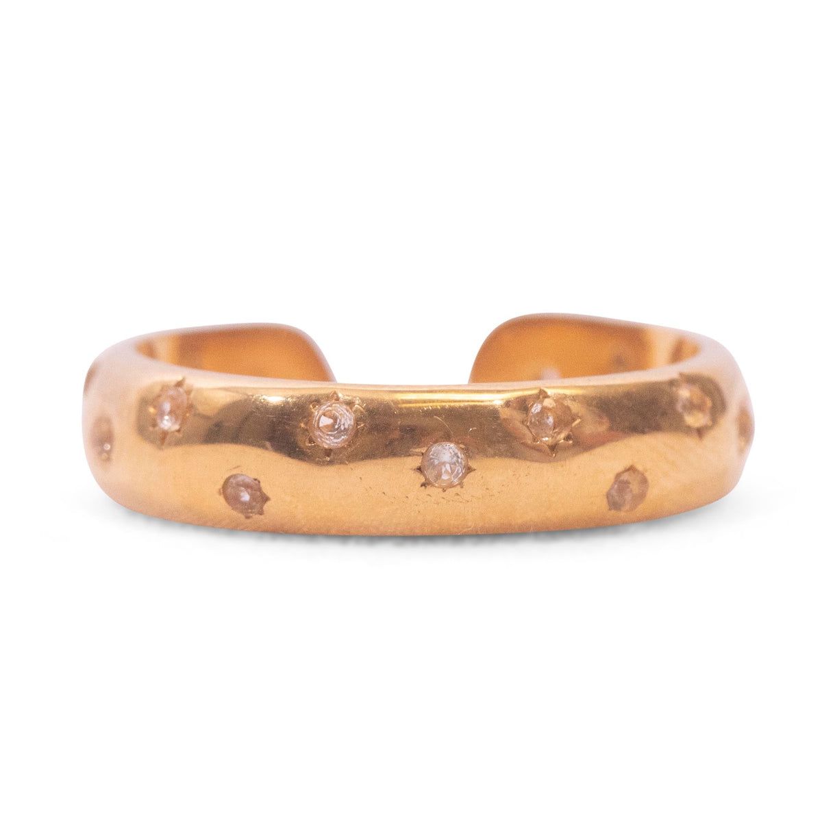 ***Starburst Open Ring- Gold Plated Brass