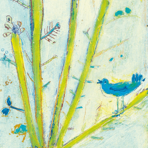 Blue Bird Left Art Print