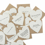 Mini Deckled Heart Cards & Envelopes - Set of 25