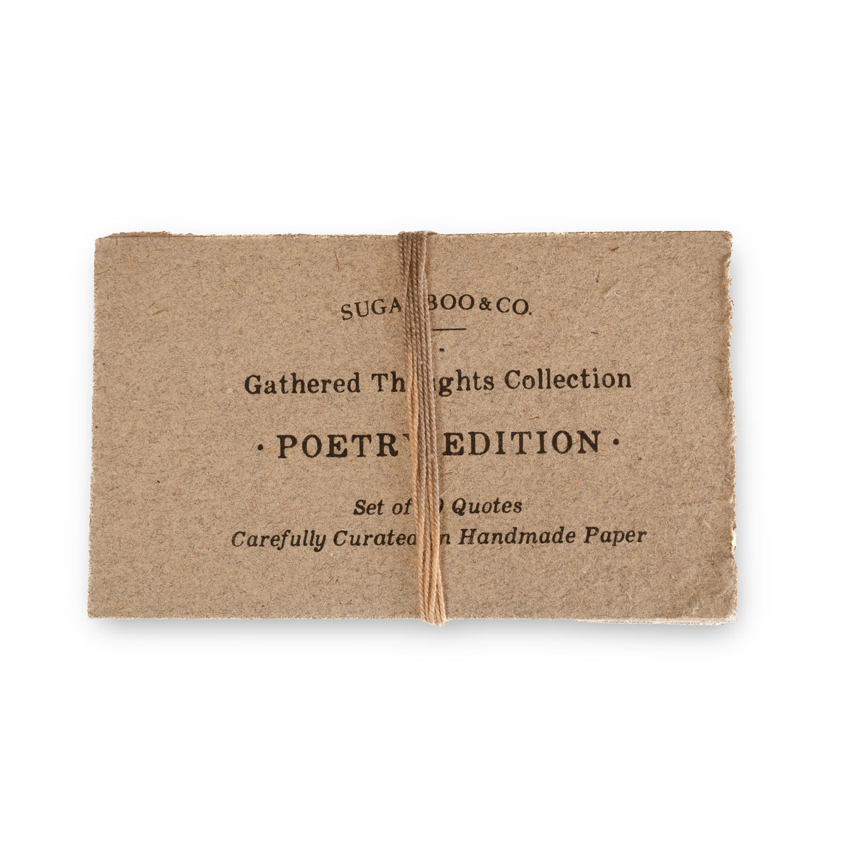 50 Gathered Thoughts of Poetry on Handmade Paper