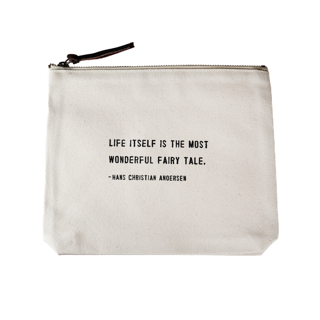 Canvas Zip Bag - Cream