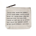 I Believe In Pink Canvas Zip Bag