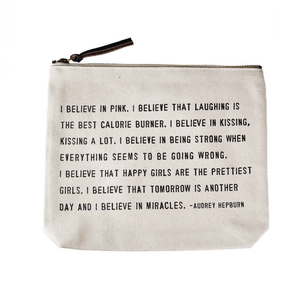 Canvas Zip Bag - Cream