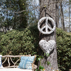 ***Peace Sign XLarge Driftwood - Whitewash - 30x30