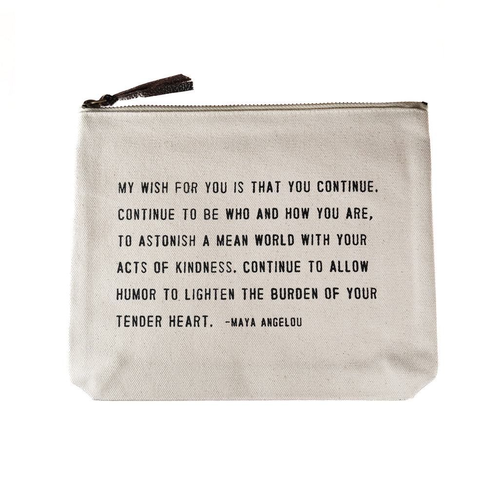 My Wish For You Canvas Zip Bag