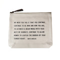 My Wish For You Canvas Zip Bag