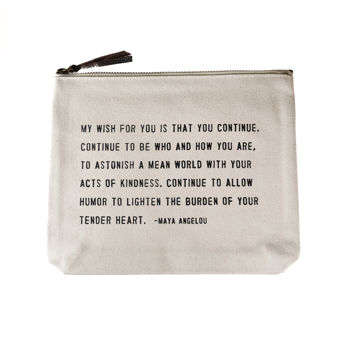 My Wish For You Canvas Zip Bag