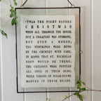 ***Twas The Night Before Christmas Handmade Paper Print - 12x16