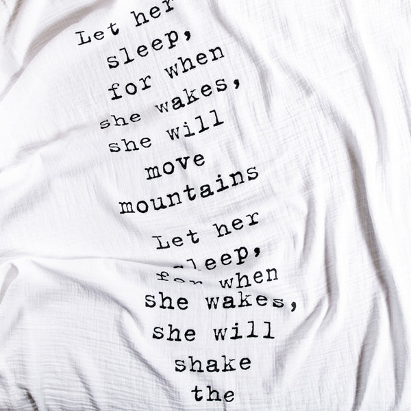 Let Her Sleep Swaddle Blanket