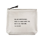 Canvas Zip Bag - Cream