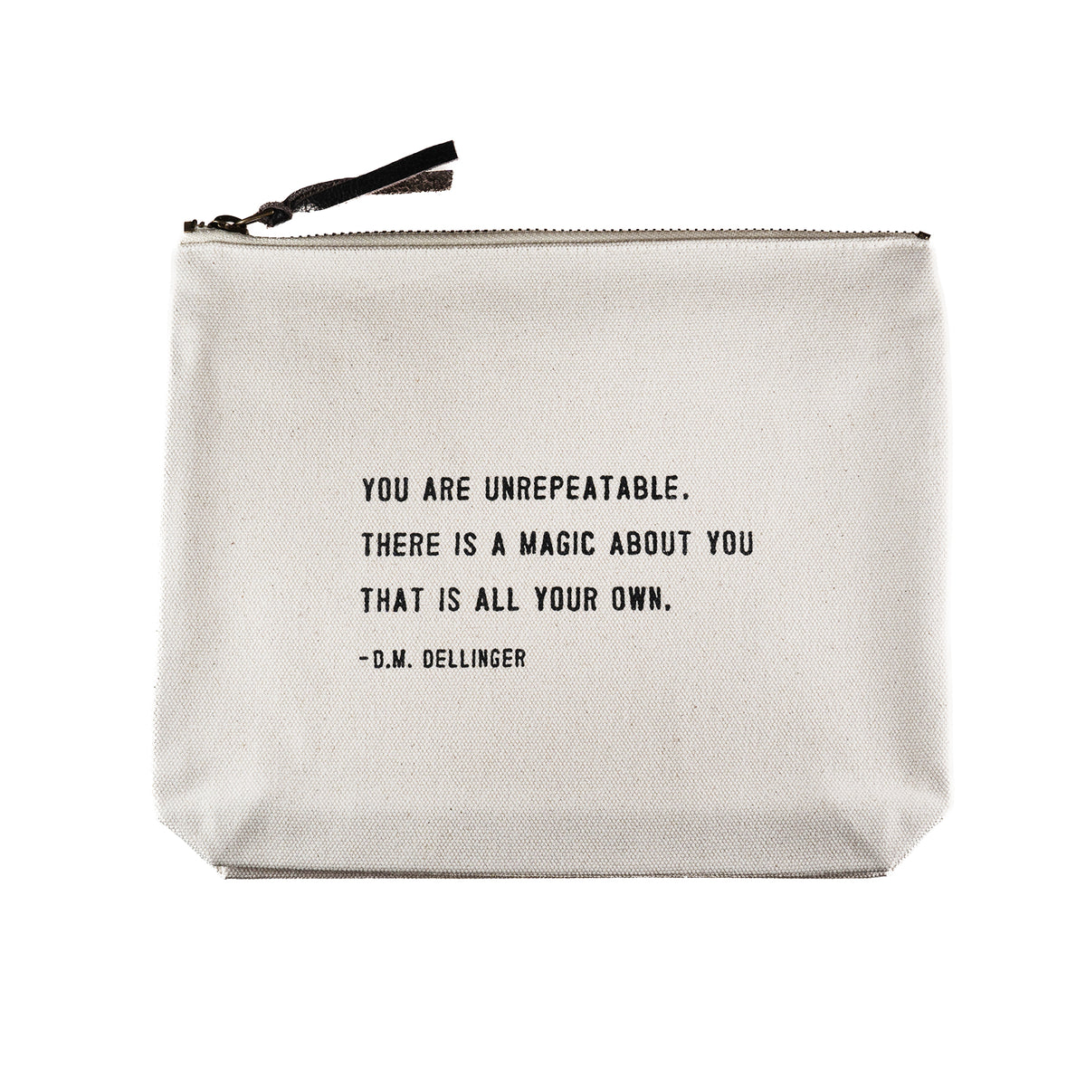 Canvas Zip Bag - Cream
