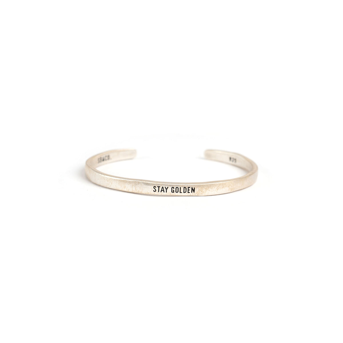 ***Stay Golden Silver Cuff