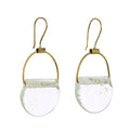 Playa Brass Earrings - Glass Drop