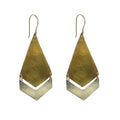 Orion Earrings, Arrow, Brass & Silver