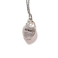 ***Small Heart Pendant (Always) Silver Necklace