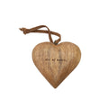 All My Heart Small Engraved Wood Heart