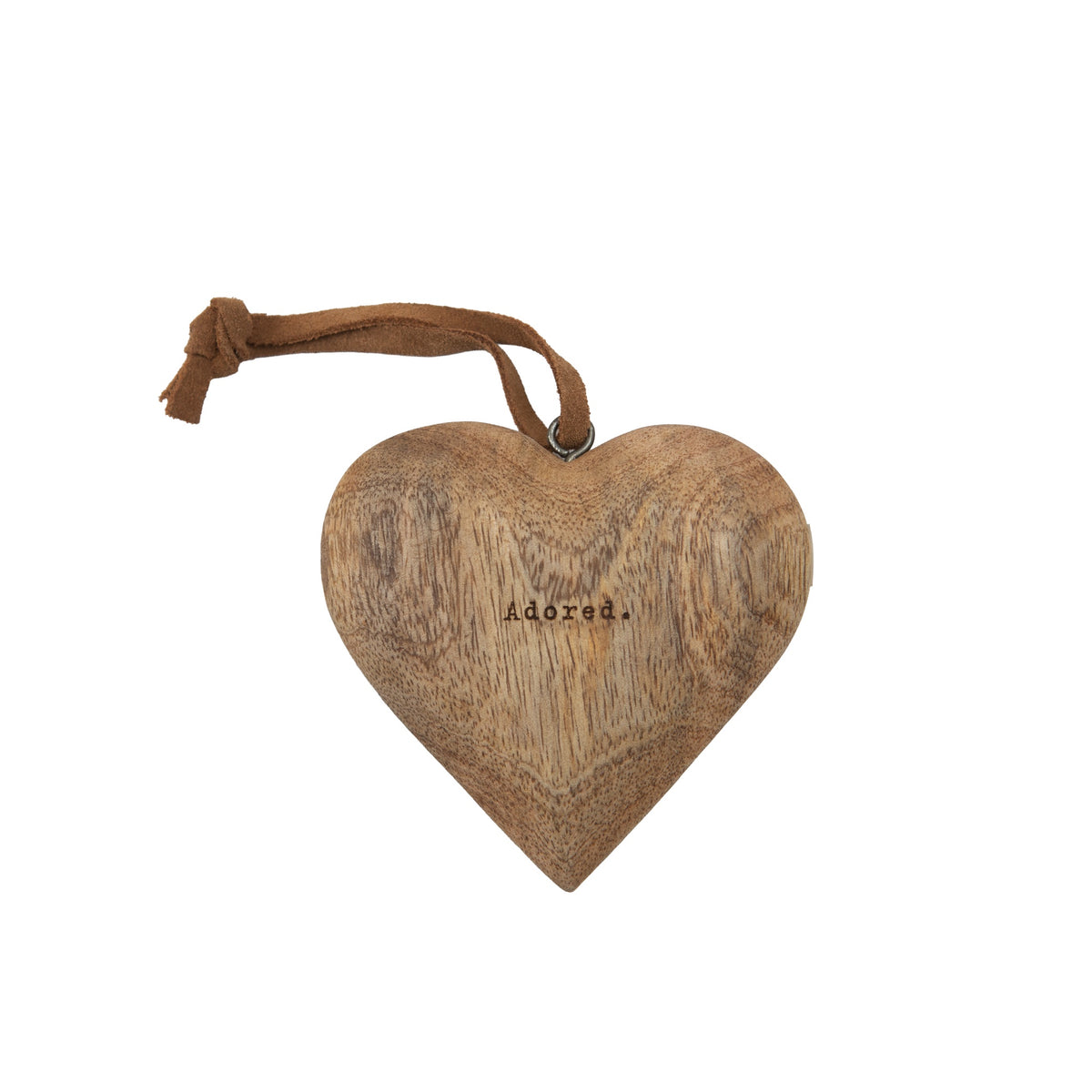 Small Engraved Wood Heart