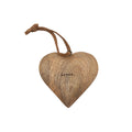 Loved Small Engraved Wood Heart