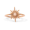 ***Starburst with Opal Open Ring- Gold Plated Brass