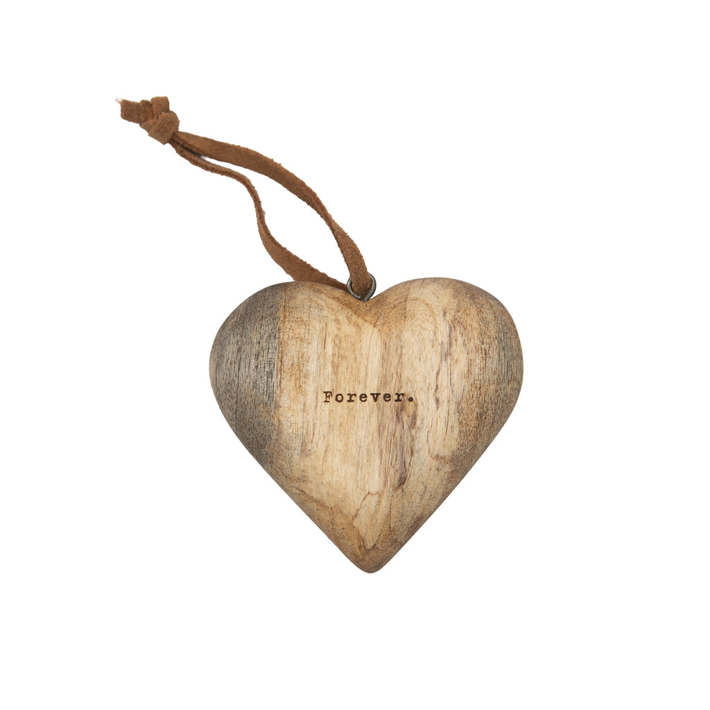 Small Engraved Wood Heart