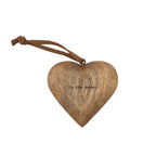 Large Engraved Wooden Heart