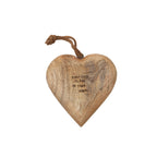 Large Engraved Wooden Heart