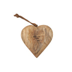 Large Engraved Wooden Heart