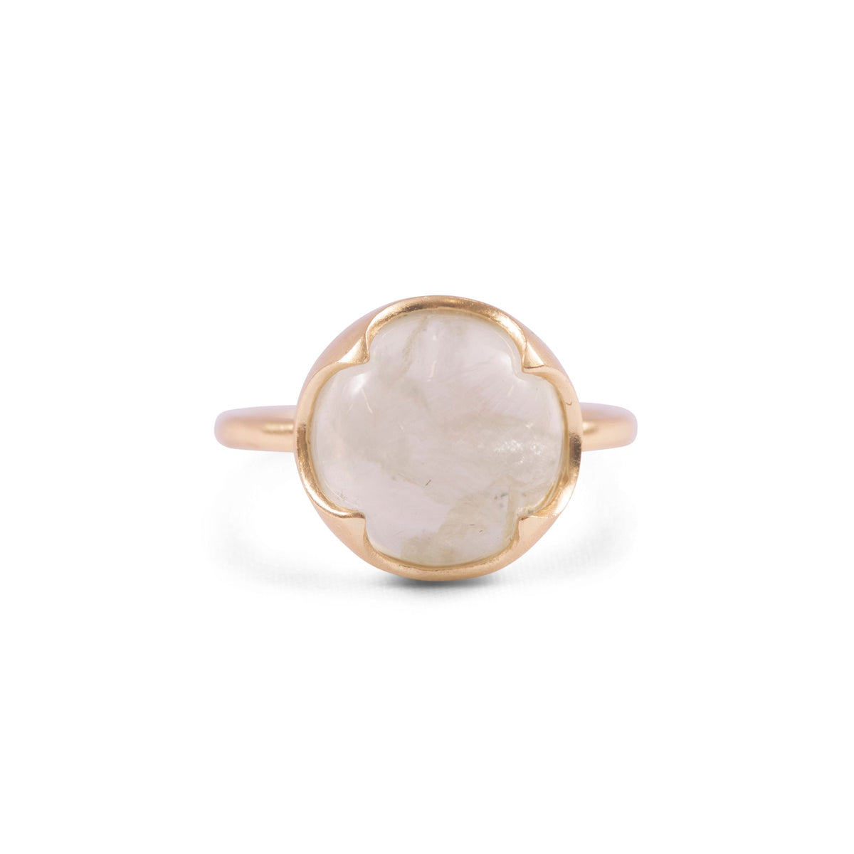***Gold Plated Ring with Large Prehnite - Size