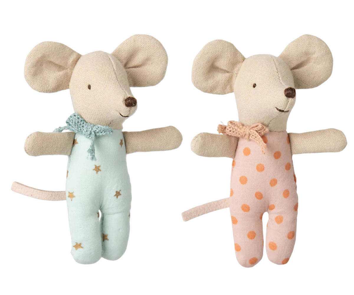 TWINS, BABY MICE IN MATCHBOX ,