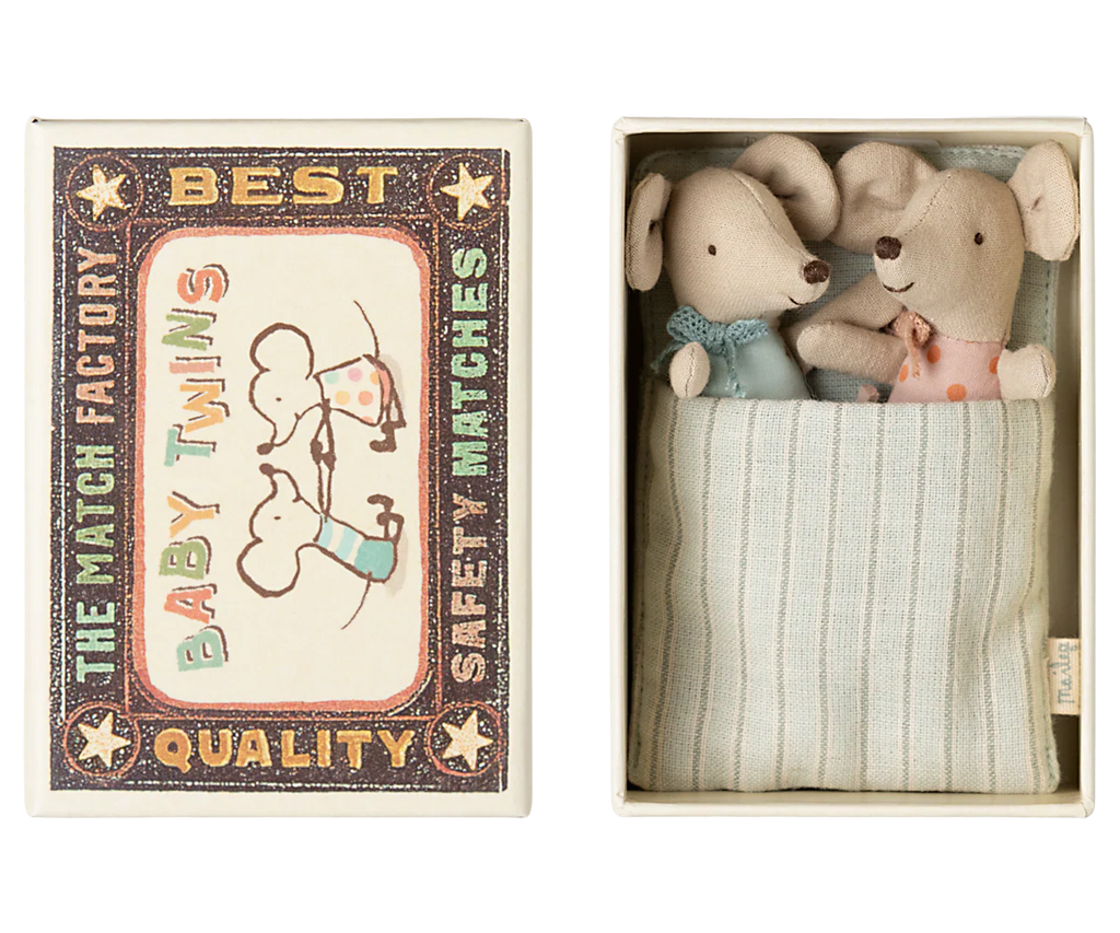 TWINS, BABY MICE IN MATCHBOX ,