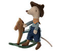 Cowboy Mouse on Rocking Horse