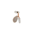 Agate Slice & Crystal Point Keychain