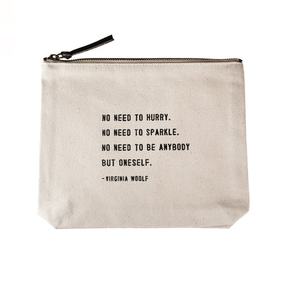 Cream Canvas Zip Bag