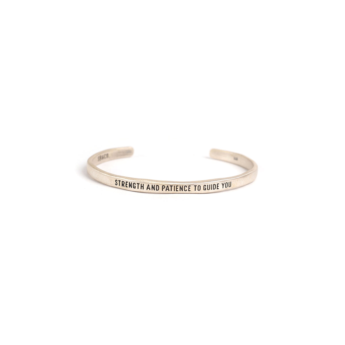 ***Strength And Patience Silver Cuff