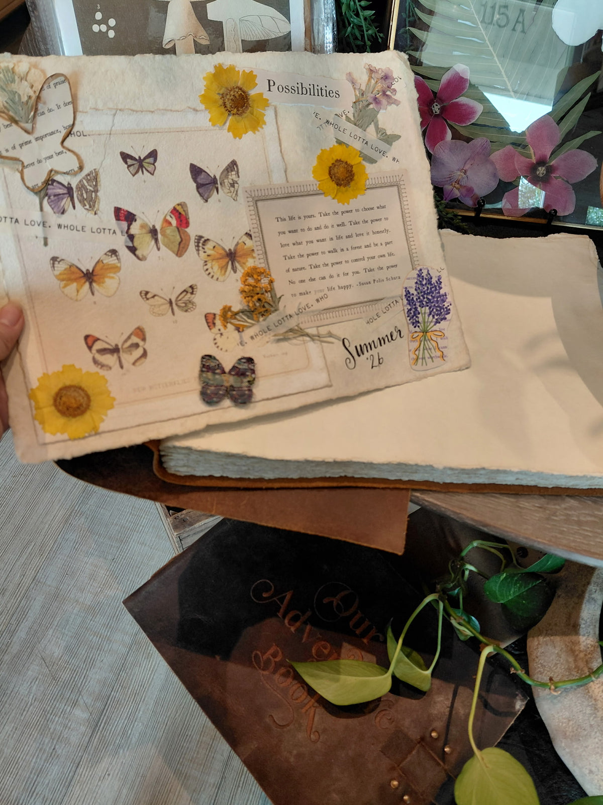 Our Adventure Leather Story Keeper 14x10 - Moss