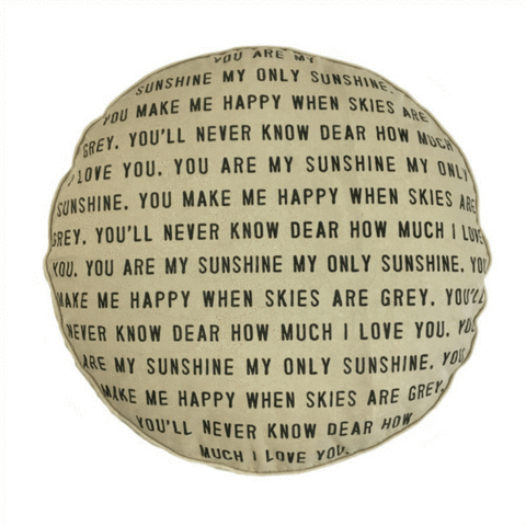 ***You Are My Sunshine with Polka Dots Floor Pouf