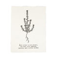 ***Just Living Is Not Enough Botanical Handmade Paper Print - 12x16