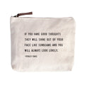 Always Look Lovely Canvas Zip Bag