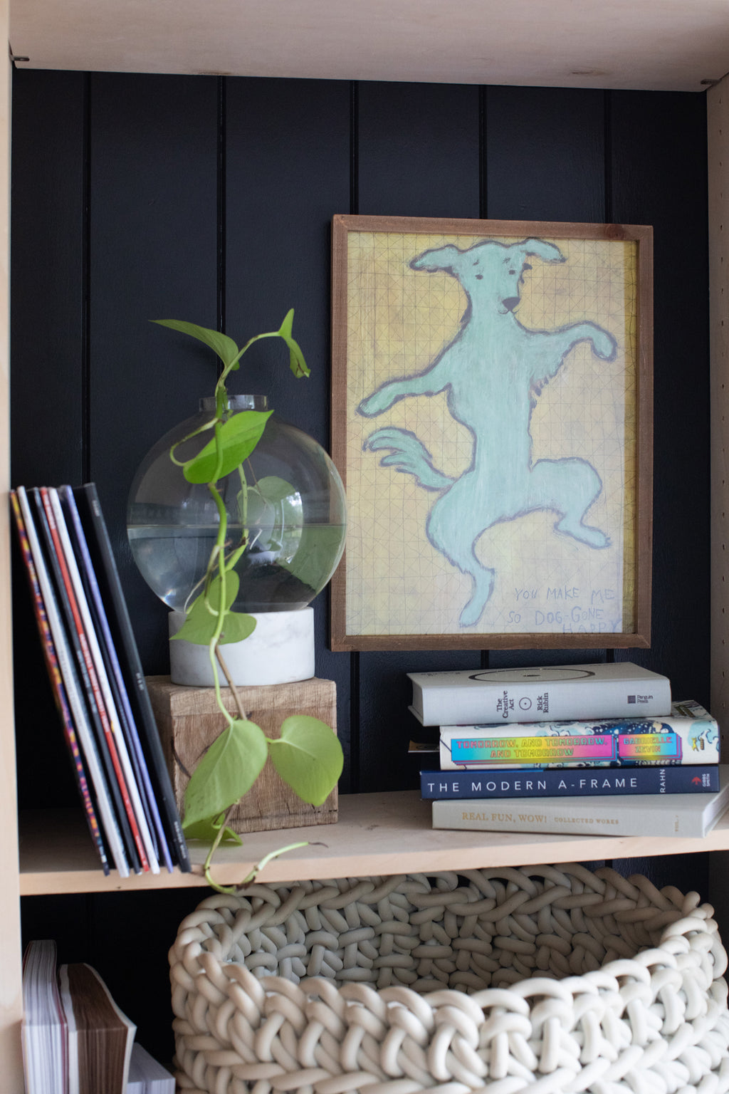 Dancing Dog Art Poster - 12x16