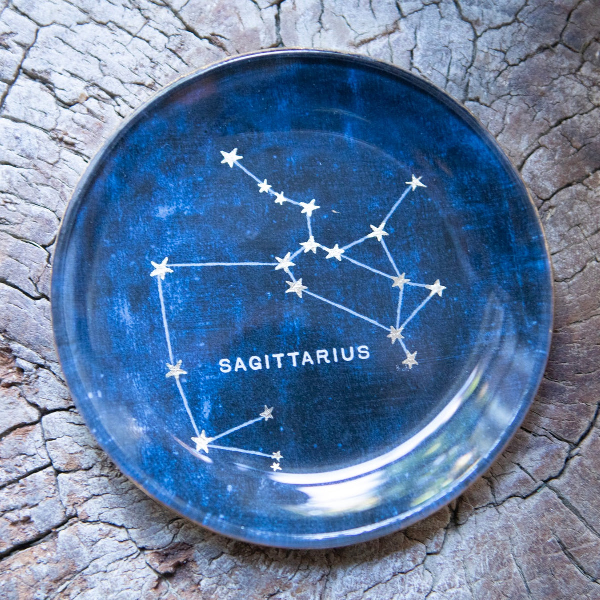 Constellations Round Decoupage Plate - 4in