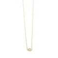 Gold Plated Evil Eye Necklace with Opal 16"