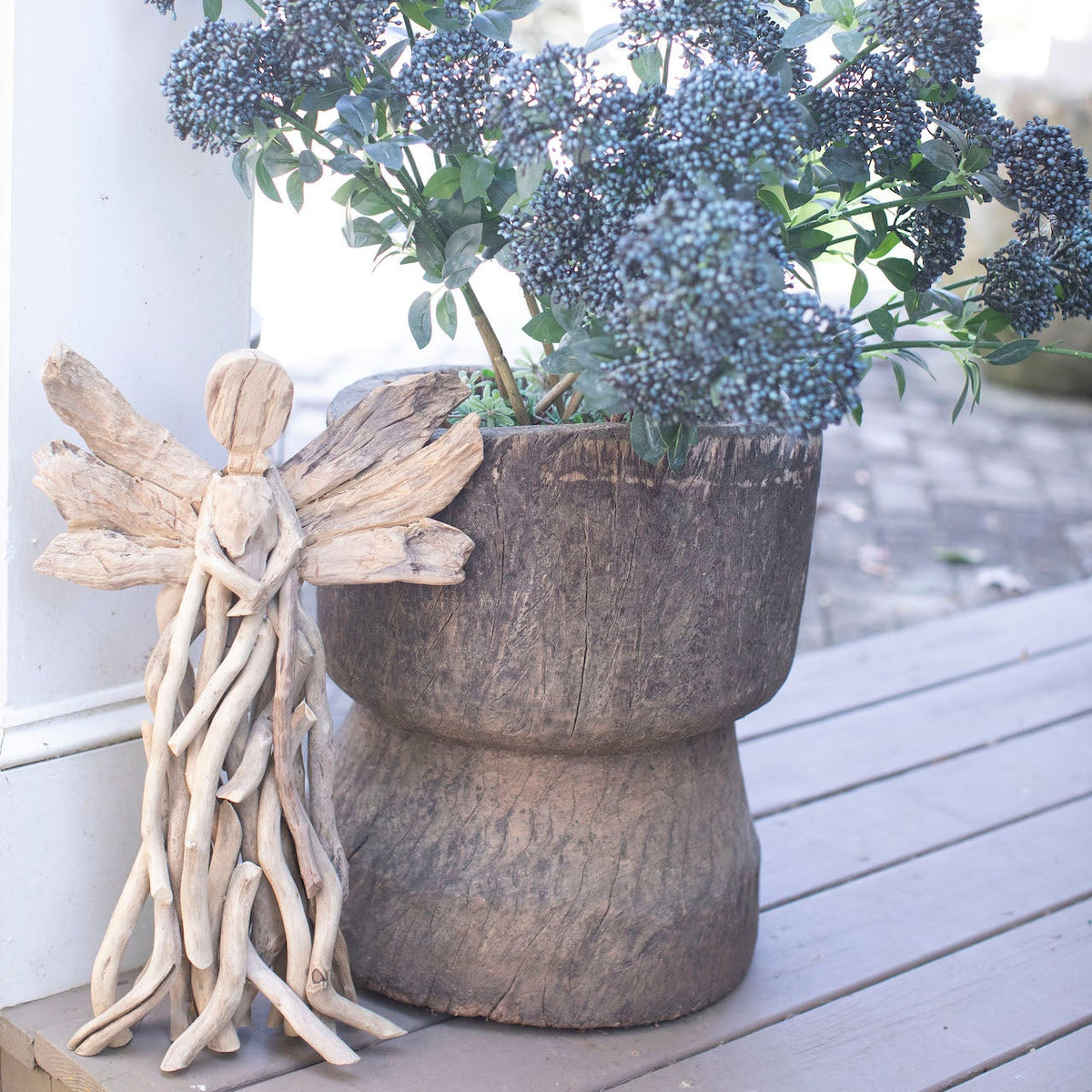 Curly Driftwood Angel