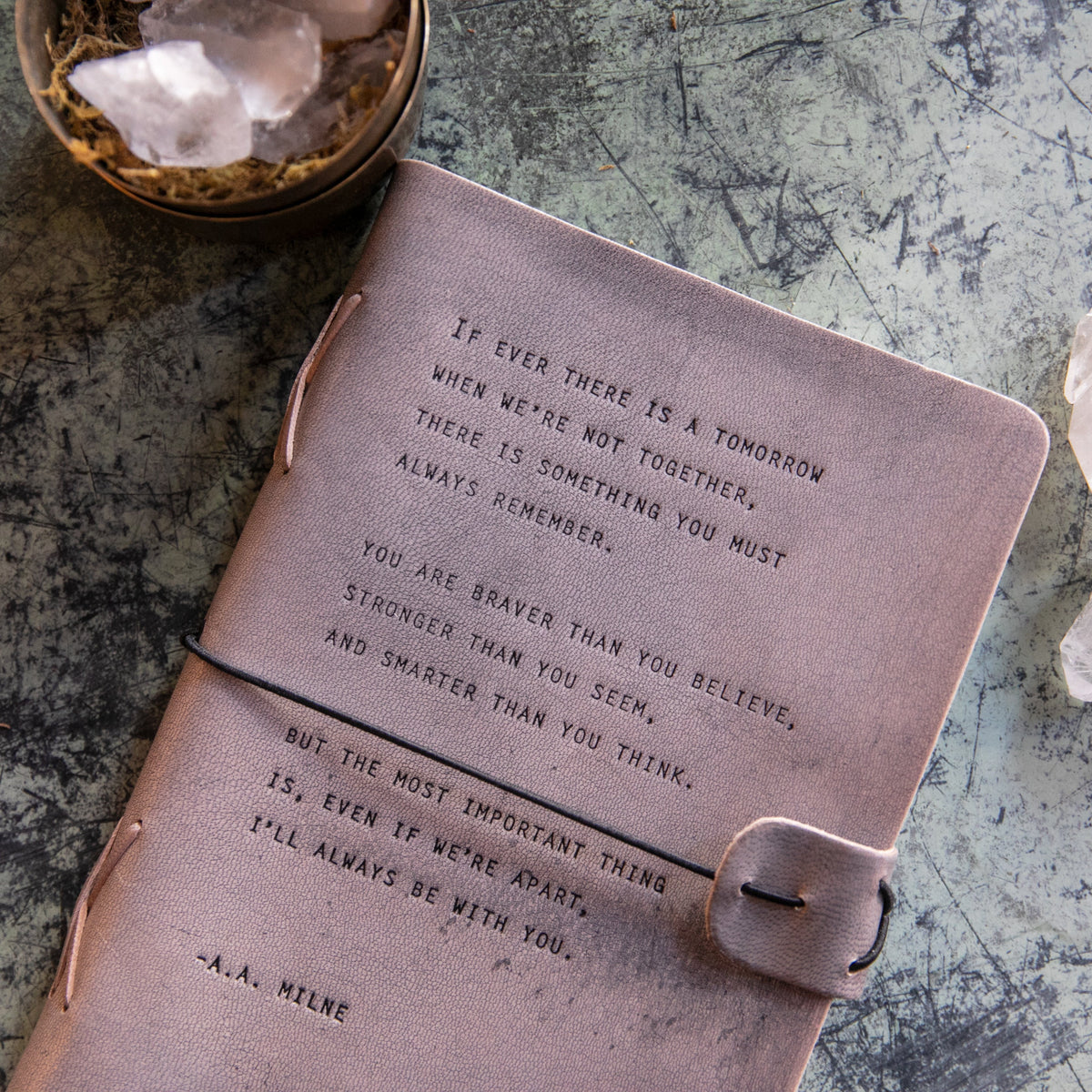 A.A. Milne Artisan Leather Journal - Grey