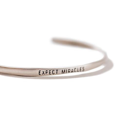 ***Expect Miracles Silver Cuff